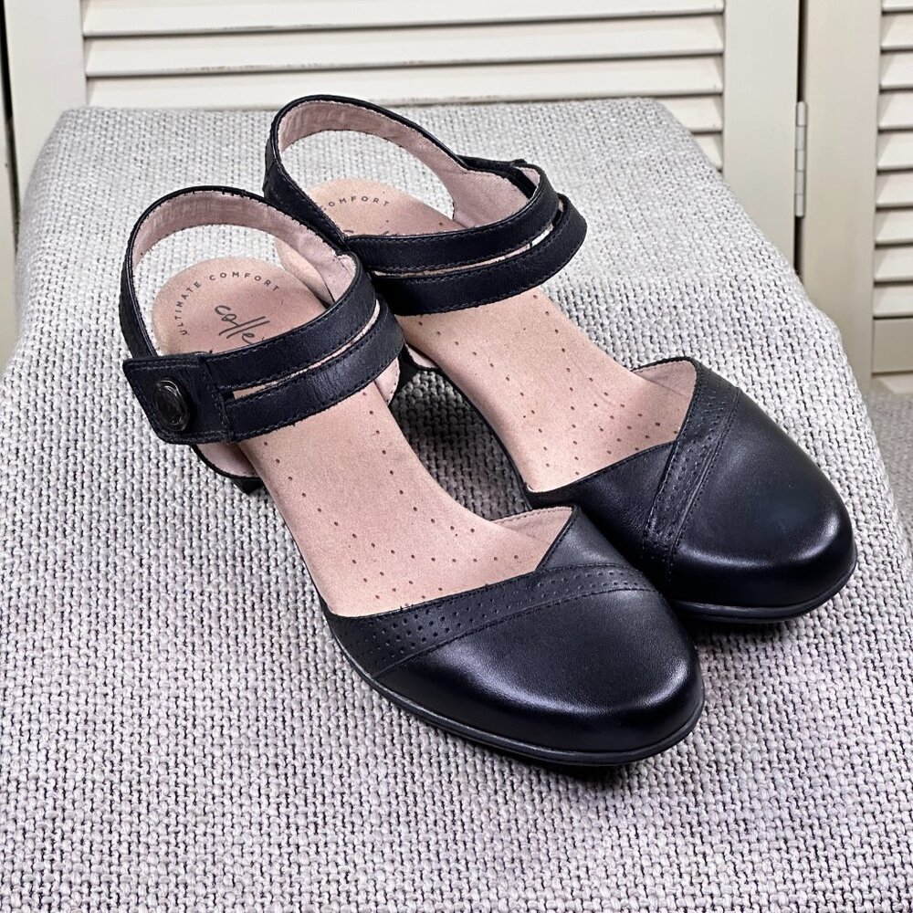 Clarks Valerie Rally Ankle Strap Comfort Mary Jane Sandals Retro Feminine Size 7